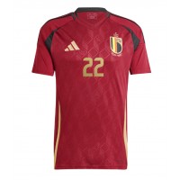 Dres Belgicko Jeremy Doku #22 Domáci ME 2024 Krátky Rukáv